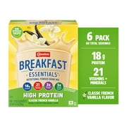 Carnation Breakfast Essentials Powder High Protein Nutritional Shake Drink Mix Packets, Classic French Vanilla, 10 Count