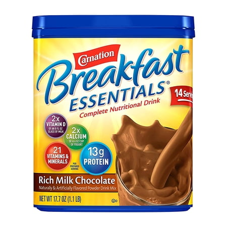 Carnation Breakfast Essentials Rich Milk Chocolate, 17.7-Ounce Jar (Pack of 3)