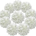 thumbnail image 1 of Simulation Silk Hydrangea Flower Head Color Of White , Hydrangea Heads Artificial Flowers Heads With Stems For Home Wedding Decor Pack Of 10, 1 of 7