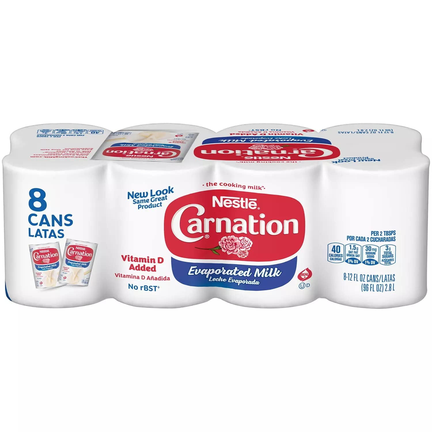 Carnation Evaporated Milk (12 oz. cans, 8 pk.).