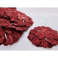 thumbnail image 1 of Carnation Flower Back, Capia, Flat 3" Diameter, Burgundy Pack of 48 Pieces, 1 of 1