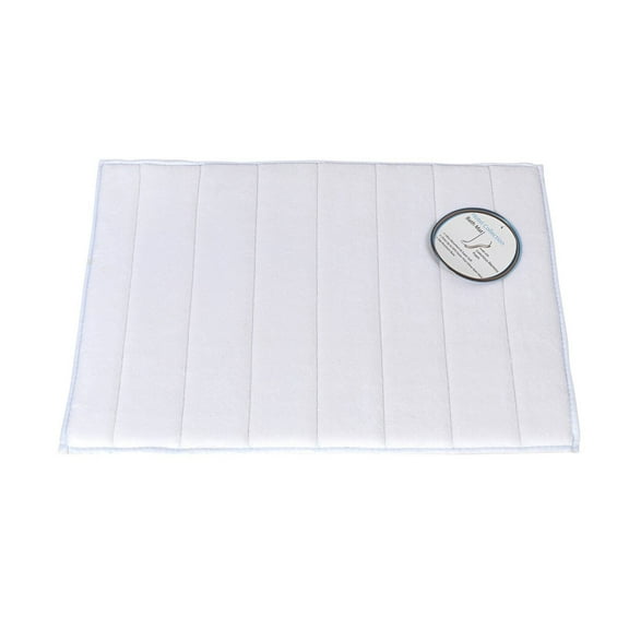 Carnation Home Fashions 16-Inch by 24-Inch Memory Foam Bath Mat, Black