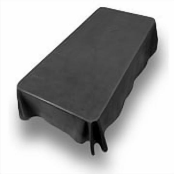 Carnation Home Fashions 52'' x 90,'' Vinyl Tablecloth with Polyester Flannel Backing in Black