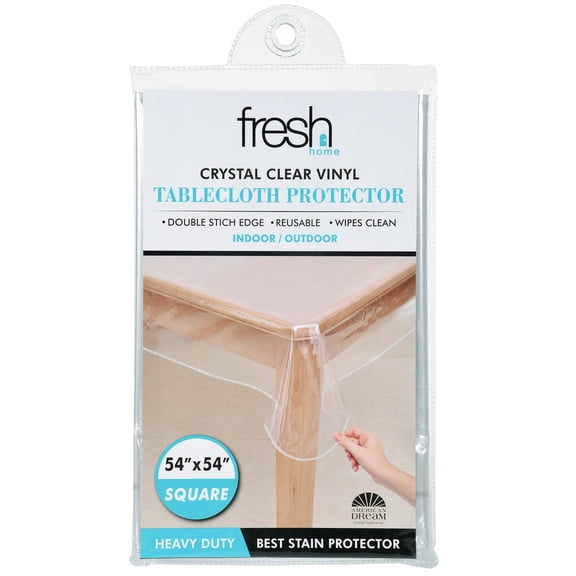 Carnation Home Fashions 54'' Square Vinyl Tablecloth Protector
