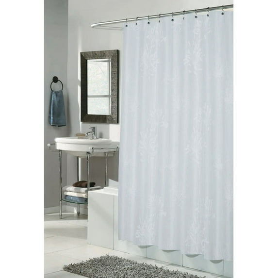 Carnation Home Fashions Cologne Fabric Shower Curtain