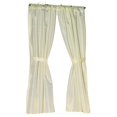 thumbnail image 1 of 100% Polyester fabric window curtain with two panels and two tie backs in Ivory, size 54" wide x 34" long, 1 of 3