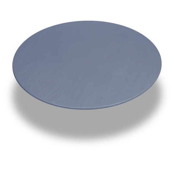 Carnation Home Fashions Slate 60 Inch Round Fitted Vinyl Tablecloth
