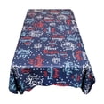 thumbnail image 1 of Carnation Home Fashions "USA" Vinyl Flannel Backed Tablecloth - 52x90", Red/White/Blue, 1 of 2