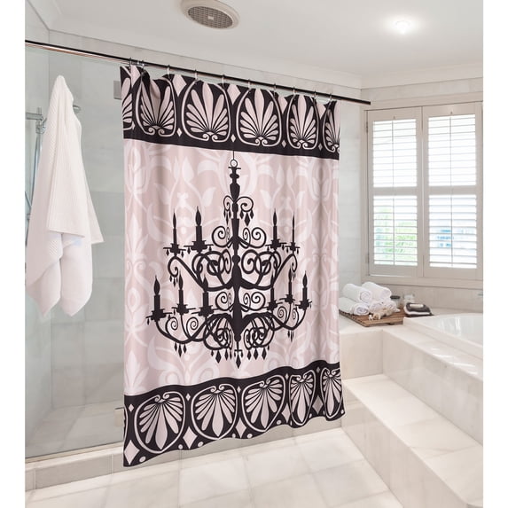 Carnation Home "Luminere" Heavier Weight Fabric shower curtain 100% polyester size 70"x72"