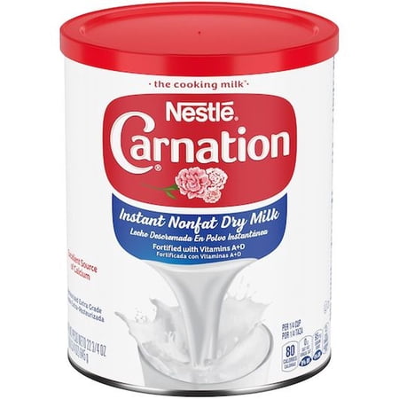 Carnation Instant Nonfat Dry Milk, 22.75 Ounce Canister Tray -- 4 per Case.