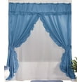 thumbnail image 1 of Carnation Lauren Double Swag Shower Curtain (Blue)., 1 of 4