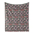 thumbnail image 1 of Carnation Soft Flannel Fleece Throw Blanket, Vibrant Protea Grey Brunia Balls Eucalyptus Blossoms Exotic Flora Composition, Cozy Plush for Indoor and Outdoor Use, 60" x 80", Multicolor, by Ambesonne, 1 of 5