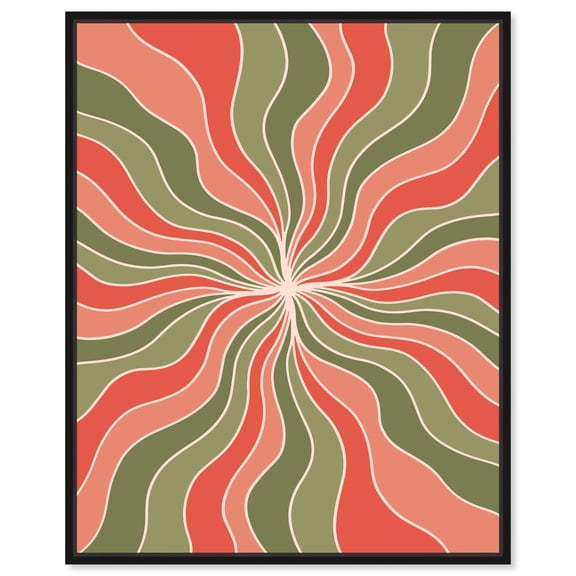 Carnaval Retro II Canvas Trendy Retro Posters by Art Remedy, Black Frame, 36 x 45