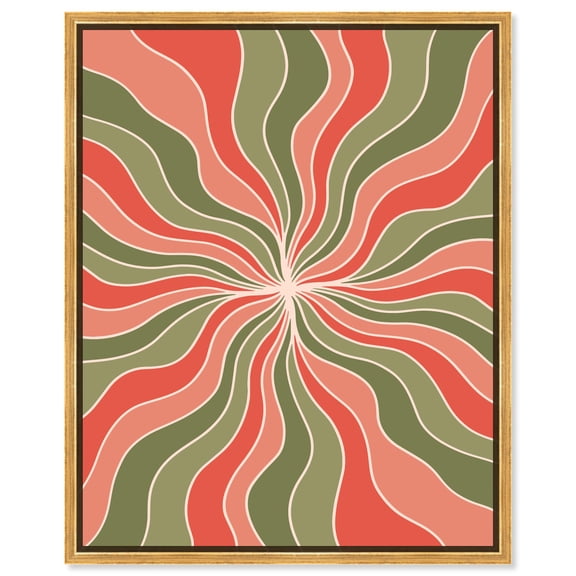 Carnaval Retro II Canvas Trendy Retro Posters by Art Remedy, Gold Frame, 16 x 20
