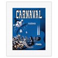 thumbnail image 1 of Carnaval de La Habana 1946 - Havana Cuba - February March (Febrero Marzo) - Vintage Advertising Poster by Enrique Caravia Montenegro c.1946 - Fine Art Rolled Canvas Print 11in x 14in, 1 of 4