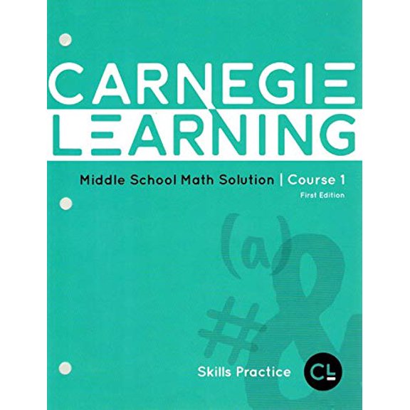 Carnegie Learning, Middle School Math Solution, Course 1, First Edition, Skills Practice, 9781609728861, 1609728866, 2017