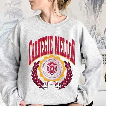 Carnegie Mellon Sweatshirt Carnegie Mellon Vintage University College Style Sweater Varsity Unisex Fleeced Crewneck Student Gift Walmart
