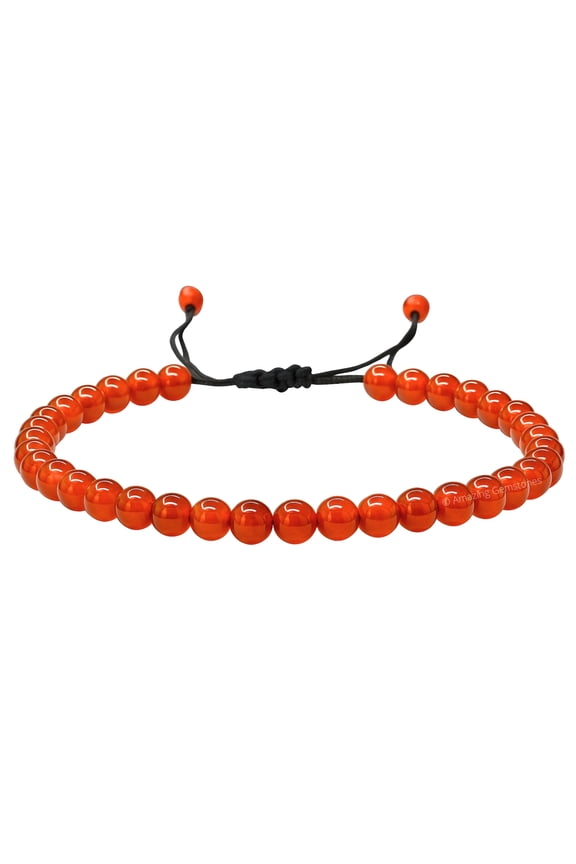 Carnelian Crystal Anklet, 6mm Beads Anklet for Women