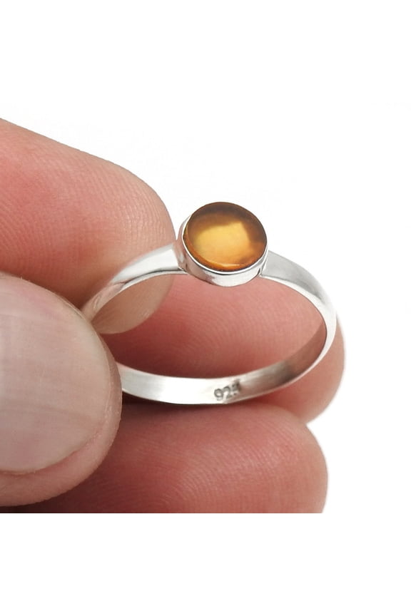 Carnelian Gemstone Sterling Silver Band Sacral Chakra Unique Ring Jewelry Size 9