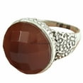 thumbnail image 1 of Carnelian Natural Gemstone Ring, Red Stone Checker Round Ring, Designer Proposal Ring, Solitaire Ring, Statement Ring, Couples Gifts, Birthday&nbsp;Gifts For Men, Valentines Day Gifts (carnelian, 7), 1 of 3