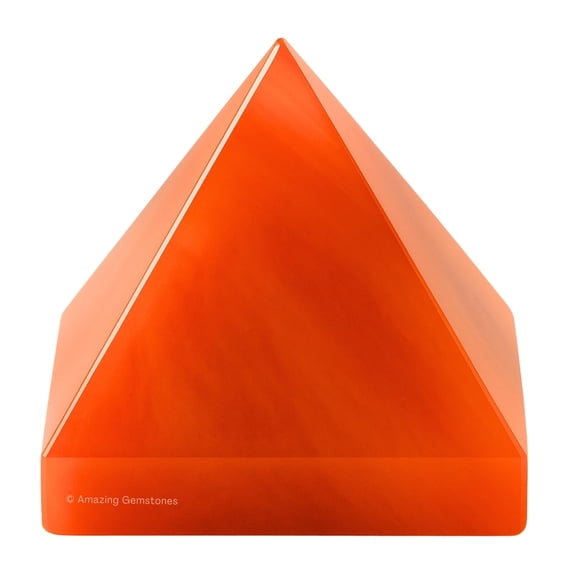 Carnelian Pyramid Crystal Healing Stones - 1" Pyramid