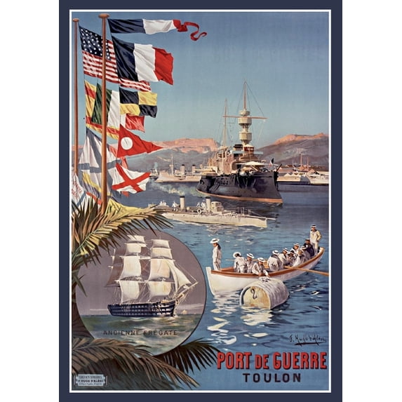 Carnet Ligné Port de Guerre. Toulon, (Paperback)