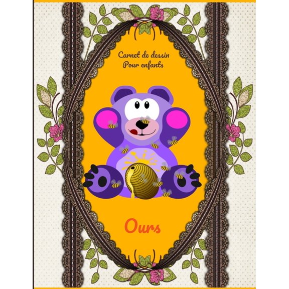 Carnet de dessin pour enfants Ours: Carnet de dessin pour enfants Ours: Bloc  dessin: Carnet de dessin pour enfants Ours, grande taille. 8.5x11 inches 110 pages blanches (Paperback)