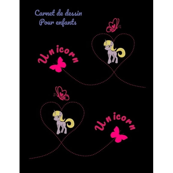 Carnet de dessin pour enfants Unicorn: Carnet de dessin pour enfants Unicorn: Bloc  dessin: Carnet de dessin pour enfants Licorne, grande taille. 8.5x11 Pouces 110 pages blanches (Paperback)