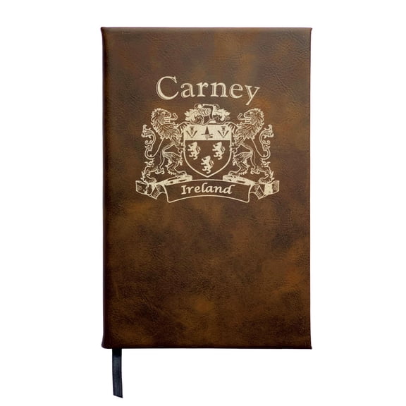 Carney Irish Coat of Arms Leather Journal