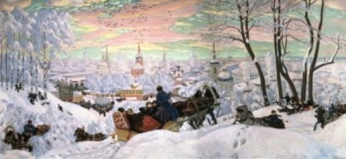 Carnival 1916 Boris Mihajlovic Kustodiev (1878-1927 Russian) Russian State Museum St Petersburg Canvas Art - Boris Mihajlovic Kustodiev (24 x 36)