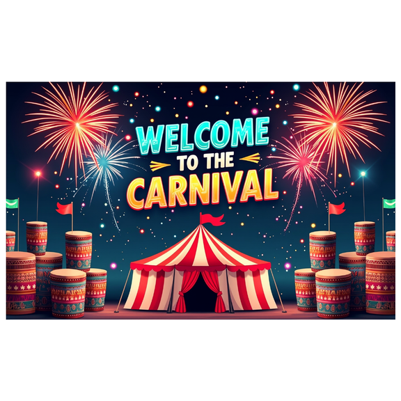 Carnival Backdrop Banner Welcome Decor Festival Party Supplies Photography Circus Decoration Event Celebrations Carnival Theme Background