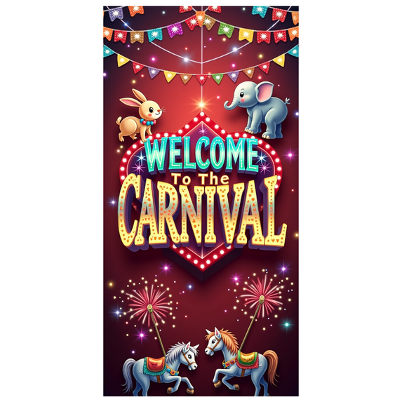 Carnival Backdrop Banner Welcome Decor Festival Party Supplies Photography Circus Decoration Event Celebrations Carnival Theme Background