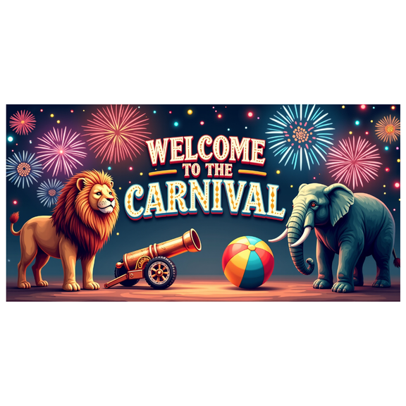 Carnival Backdrop Banner Welcome Decor Festival Party Supplies Photography Circus Decoration Event Celebrations Carnival Theme Background