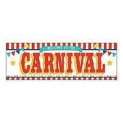 6 ft x 3 ft Welcome to the Carnival Banner Plastic Circus Celebration Party Sign