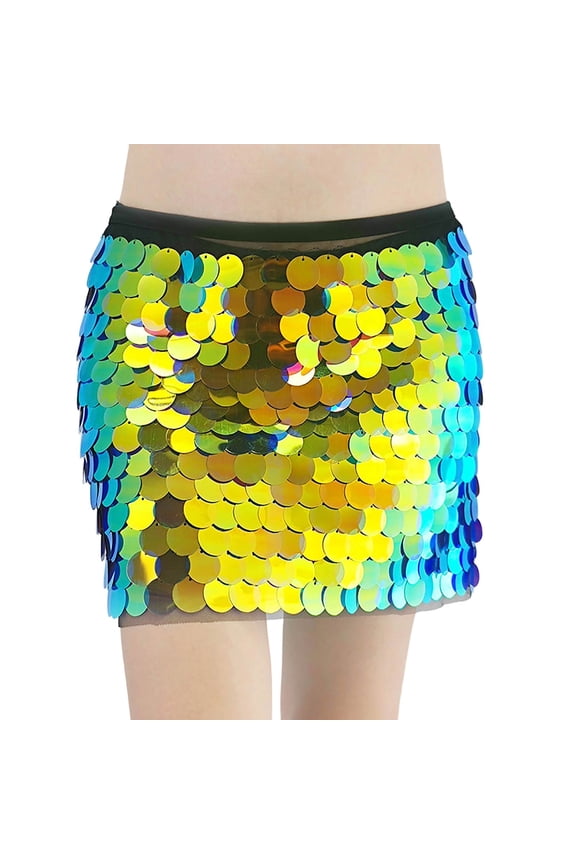 Carnival Belly Dance Hip Scarf With Fringe Circular Sequins Waist Chain For Practice Performance And Yoga