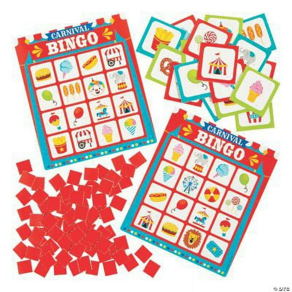 Carnival Bingo Game, Birthday, Toys, 22 Pieces