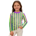 thumbnail image 1 of Carnival Boys Shirts Long Sleeve Stripe Colorful Festive Graphic Print Crew Neck Casual Tee for Kids Purple 3 Years-4 Years, 1 of 4