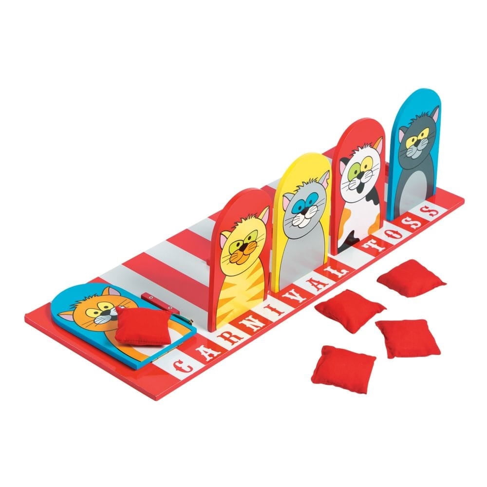Carnival Cat Bean Bag Toss Game - Party Favors - 6 Pieces