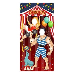Carnival Circus Party Decoration Photo Door Banner Backdrop Props, Large Fabric for