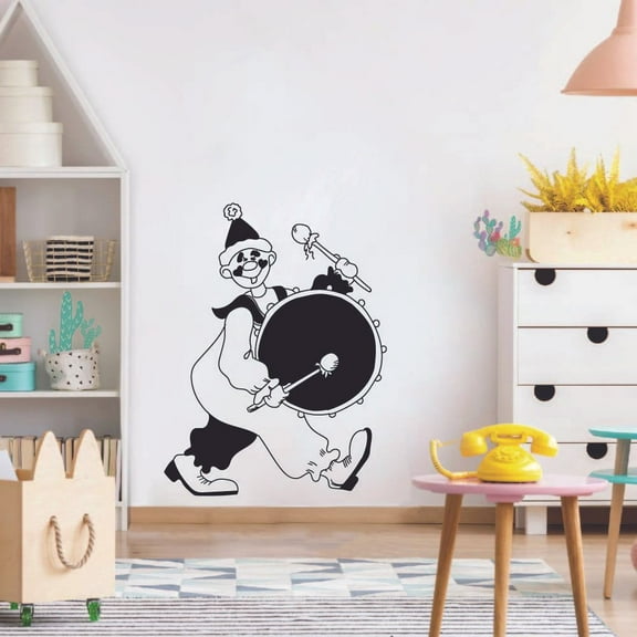 Carnival Clown Carnival Parade Cute Clown Amusement Park Carnival Ride Quotes Quote Wall Sticker Vinyl Decal Home Decor For Boy/Girl Children Room Home Bedroom Decoration Sticker Size (10x10 inch)