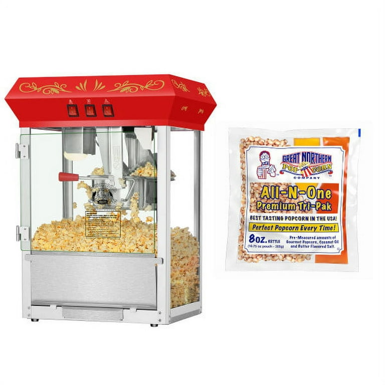 Carnival Countertop Popcorn Machine – 3 Gallon Popcorn Popper, 8oz