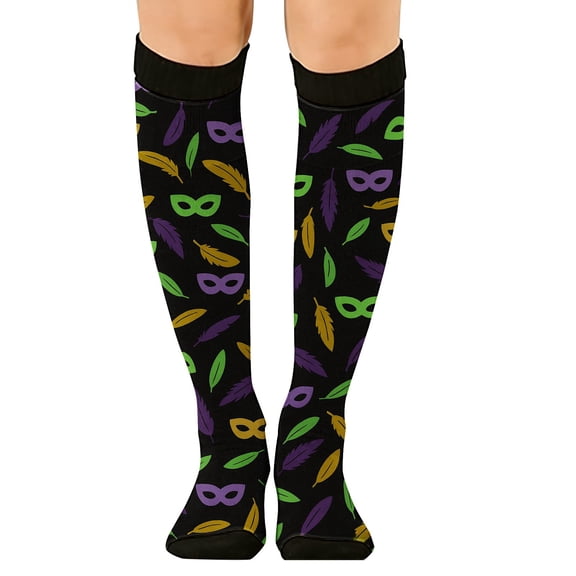 Carnival Cozy Socks for Women Knitted Springs Cushioned Fitness Compression Unisex Wool Socks Mens Purple