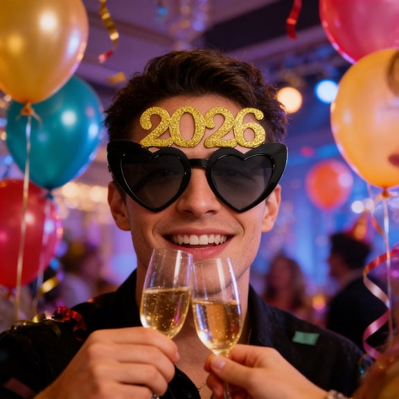 Carnival Decorations 2026 Novelty Glasses PC Year Party Carnival Eyewear 2026 Number Decorative Glasses For Festive Gatherings
