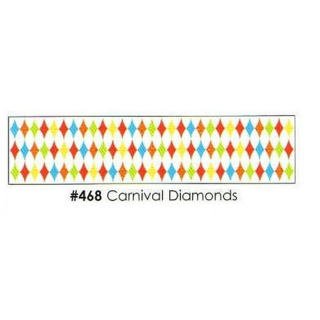 Carnival Diamonds 3 Strips Edible Frosting Photo Cake Border Decoration