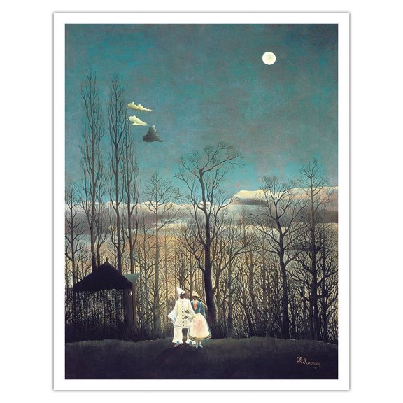 Carnival Evening - From an Original Color Painting by Henri Rousseau c.1886 - Fine Art Matte Paper Print (Unframed) 11x14in