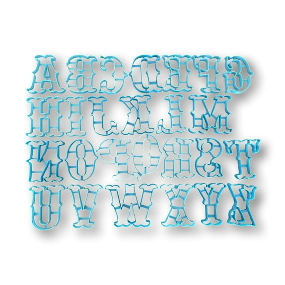 Carnival Font Alphabet And Number Cookie Cutters