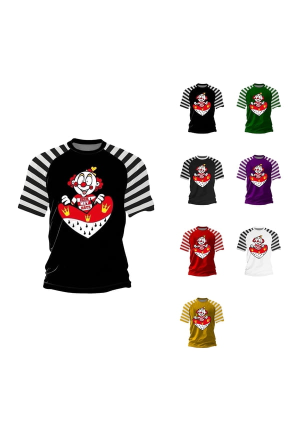 [Carnival Graphic T-Shirt], Casual Short Sleeve Tee for Festival & Daily Wear, Group Fair Outfit