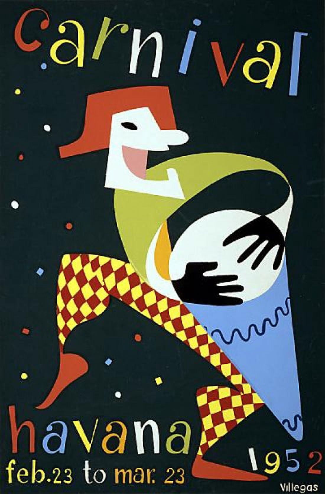 Carnival Havana 1952 Vintage Travel Canvas Art - (18 x 24)