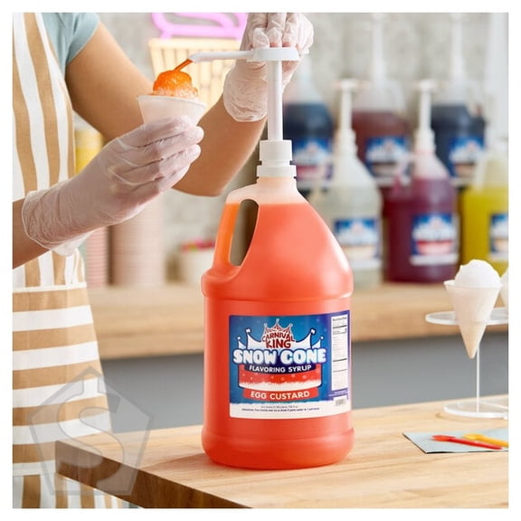 Carnival King 1 Gallon Egg Custard Snow Cone Flavoring Syrup - 4/Case