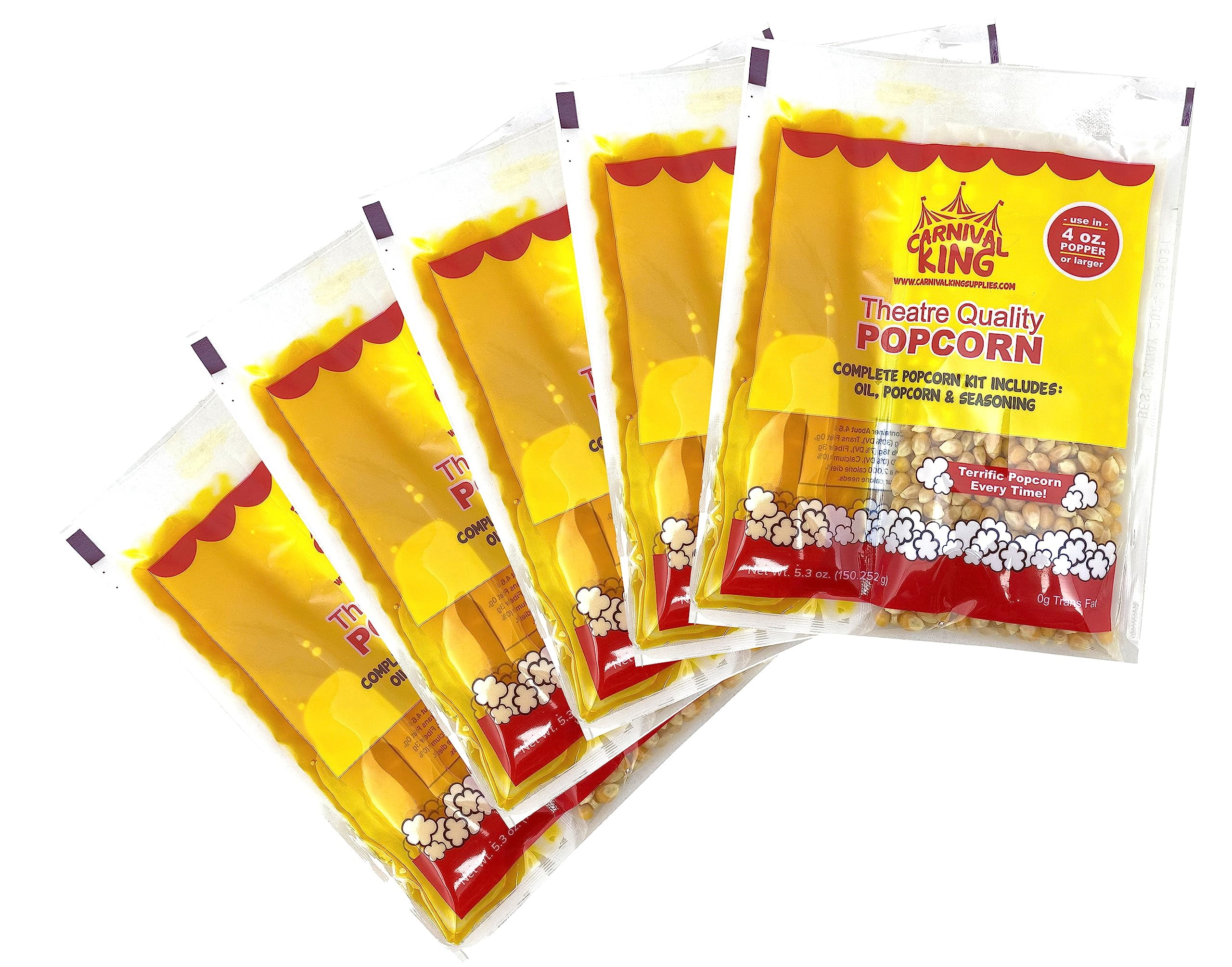 Carnival King All-In-One Popcorn SE33 Kit for 4 Ounce